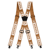 Stage suspenders - Golden brown / Cream