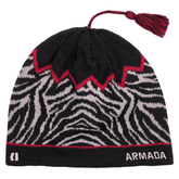 Tassel skully beanie - Black / Icee rose