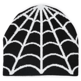 Cobweb reversible skully beanie - Black
