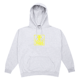 Snake pit hoodie - Ash heather / Neon