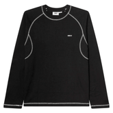 Aaron contrast stitch long sleeve - Black