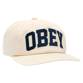 Collegiate 6 panel strapback - Unbleached