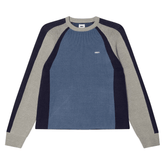 Raglan crewneck sweater - Dull blue