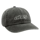 Slanted 6 panel strapback hat - Pigment black