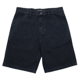 Recycled cotton workers club denim shorts - Washed black