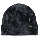 Thermal merino reversible cuffed beanie - Black tie dye
