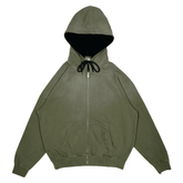 Cycle zip hoodie - Washed olive