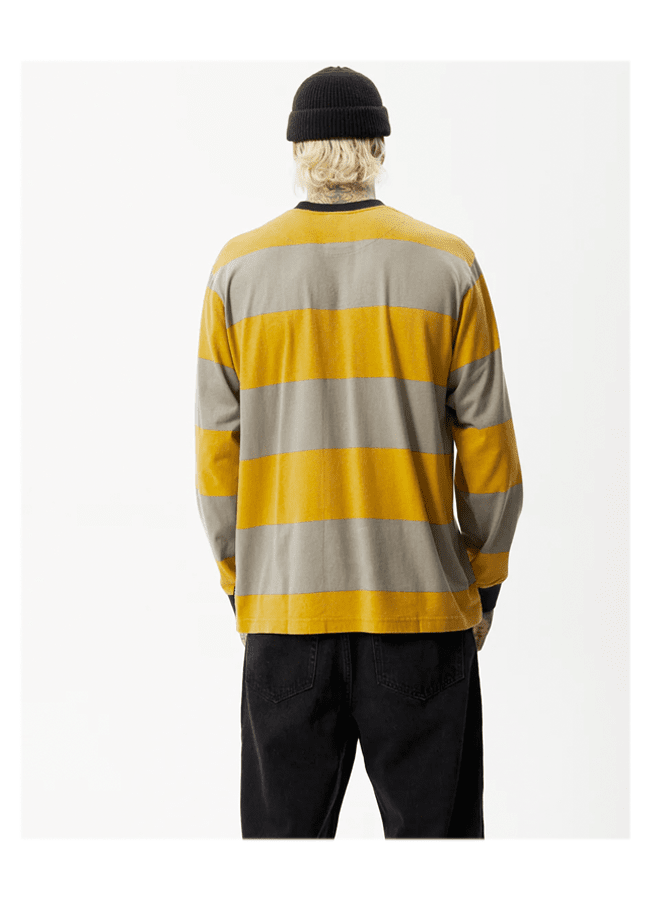 Long sleeve Afends Space striped - Mustard