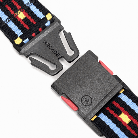 Vernan Kee Atlas slim belt - Black / Sky