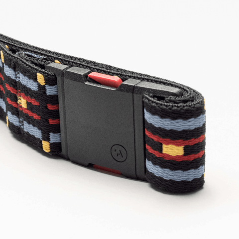 Vernan Kee Atlas slim belt - Black / Sky