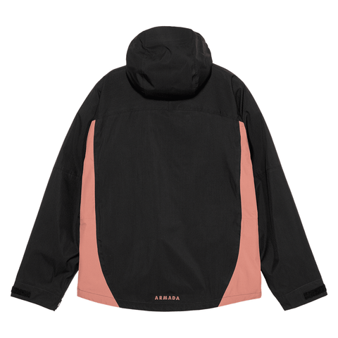 Ansel 2L shell jacket - Black / Faded rose