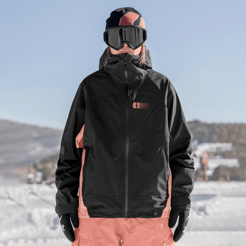 Ansel 2L shell jacket - Black / Faded rose