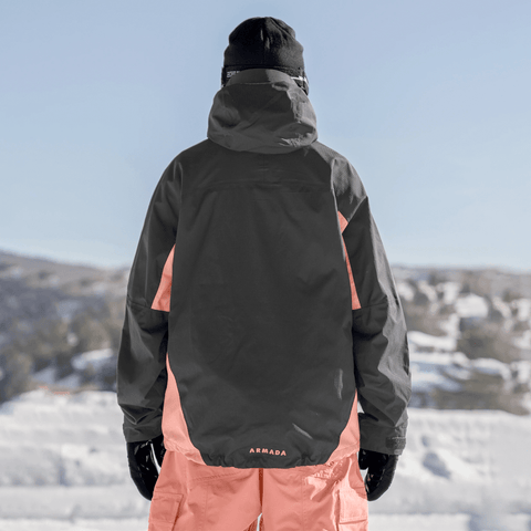 Ansel 2L shell jacket - Black / Faded rose