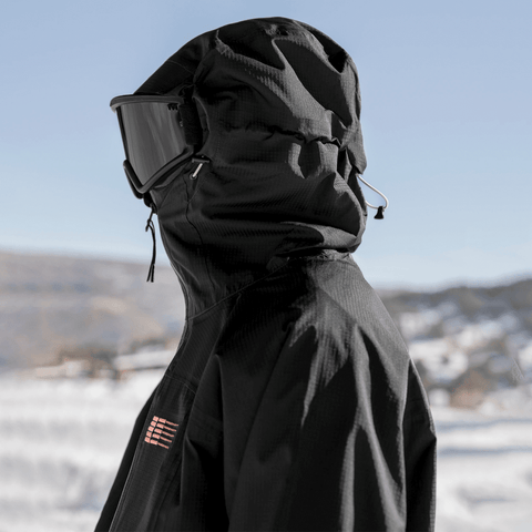 Ansel 2L shell jacket - Black / Faded rose