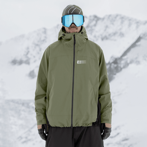 Ansel 2L shell jacket - Olive / Black