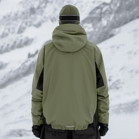 Ansel 2L shell jacket - Olive / Black