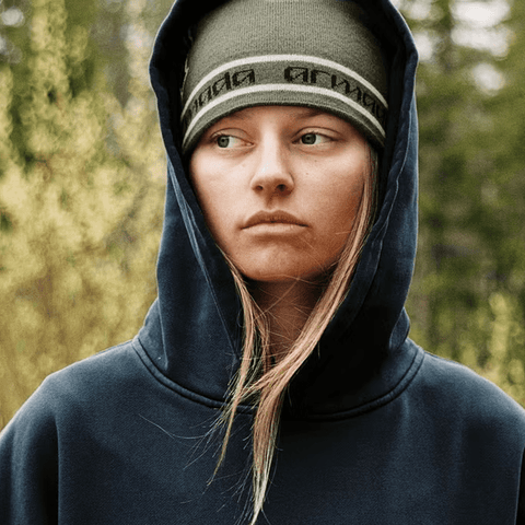 AR skully beanie - Swamp / Black