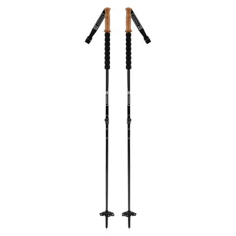 Carbon adjustable poles - Black