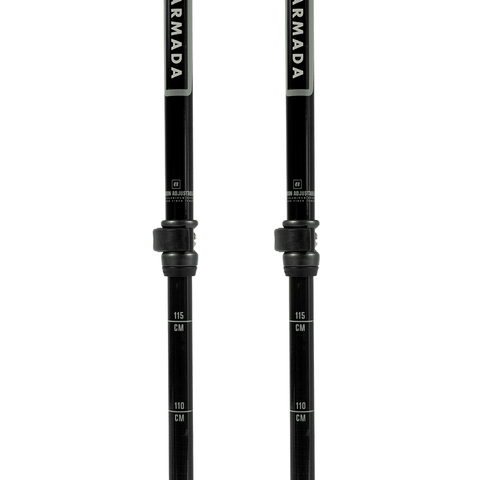 Carbon adjustable poles - Black