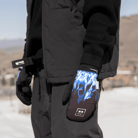 Carmel Gore Windstopper® mitts - Black / Cold smoke