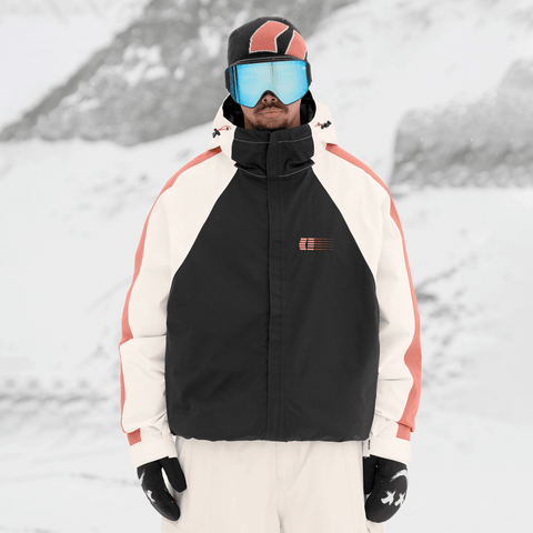 Gansett 2L insulated jacket - Black / Cream / Faded rose