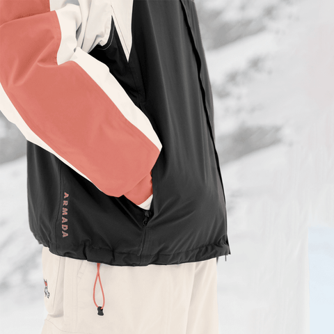 Gansett 2L insulated jacket - Black / Cream / Faded rose