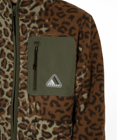 Ledger fleece - Leopard / Olive