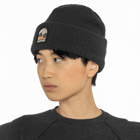 McCole hi-pile fleece beanie - Black