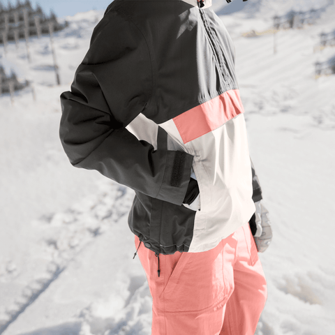 Rosalie 2L insulated women's anorak jacket - Black / Cream / Faded rose