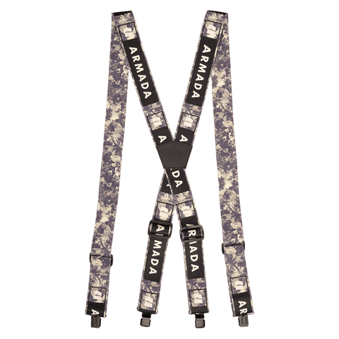 Stage suspenders - Floral camo / Black