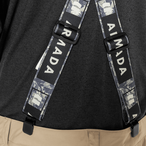 Stage suspenders - Floral camo / Black