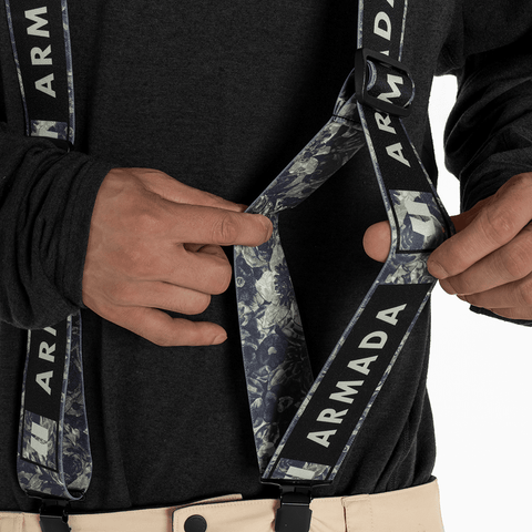 Stage suspenders - Floral camo / Black