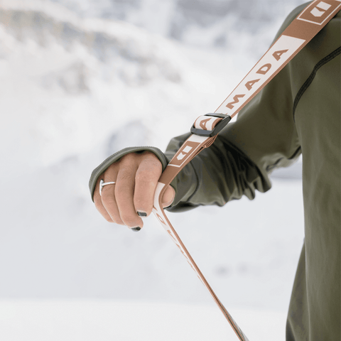 Stage suspenders - Golden brown / Cream