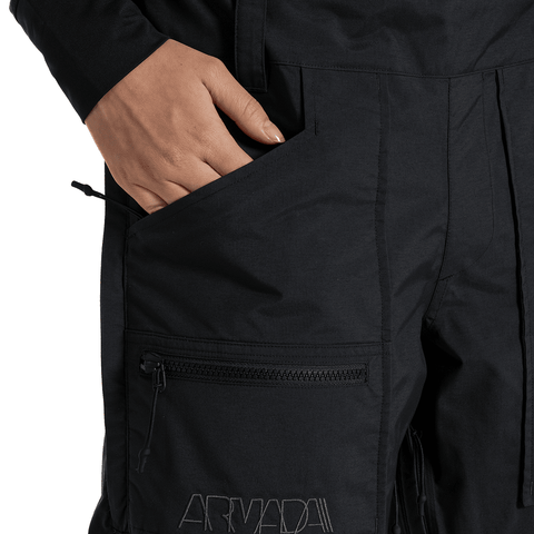 Talyah 2L cargo women's bib pants - Black