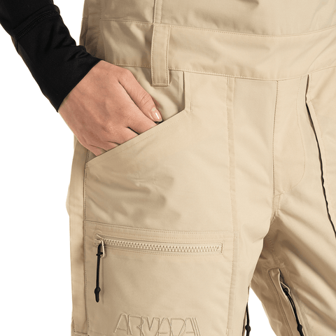 Talyah 2L cargo women's bib pants - Safari