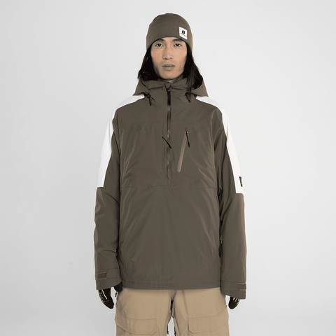 Wetherill 2L insulated anorak jacket - Olive / Natural