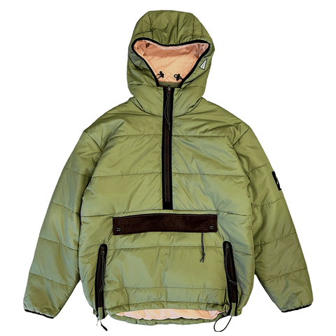 Battle puffy anorak jacket - Sage green