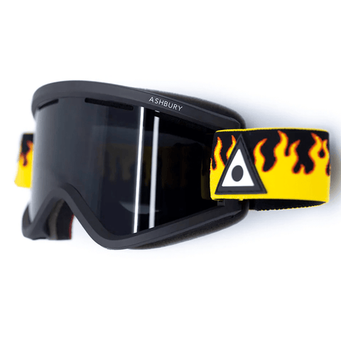 Blackbird goggle - Yellow flame / Dark smoke + Yellow