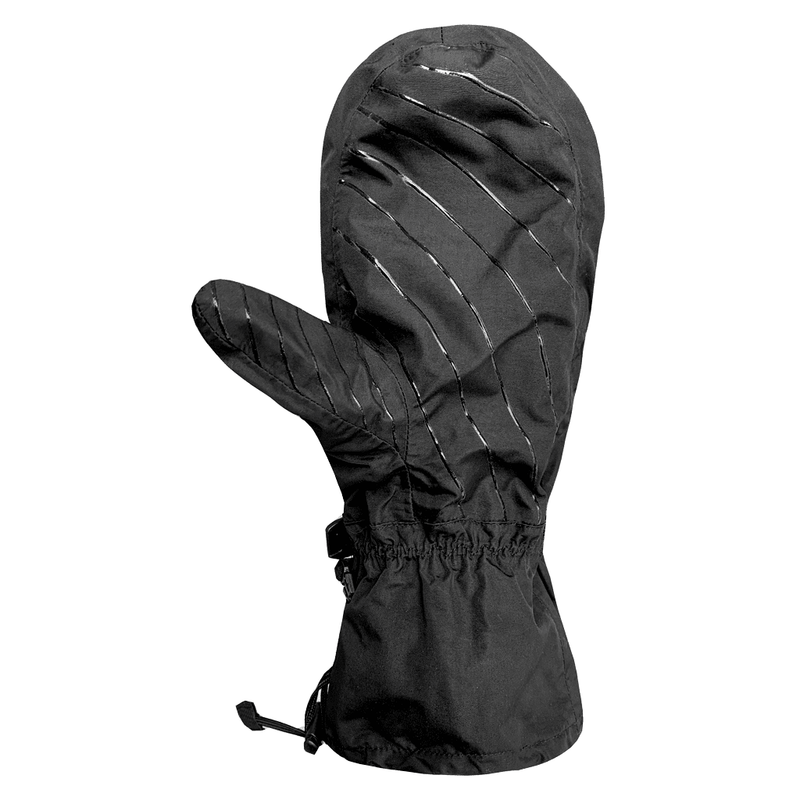 Xelement XG37562 Men's Black Leather with Spandex Fingerless Gloves