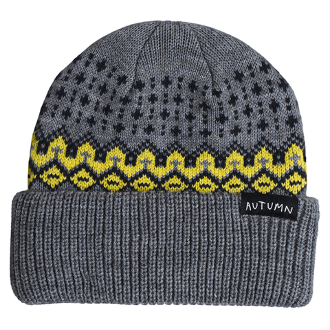 Fairisle beanie - Cement