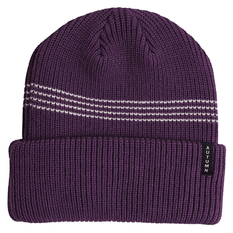 Mini stripe beanie - Plum