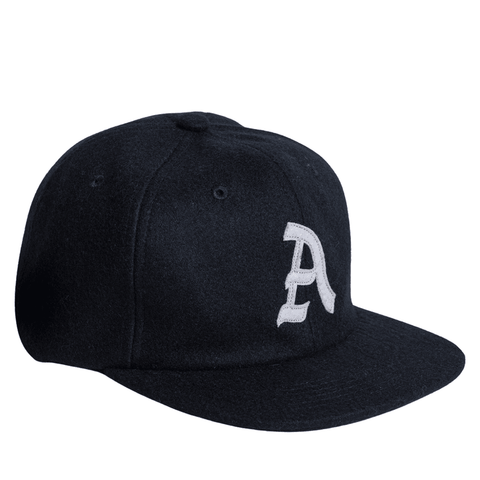 Wool six panel hat - Black