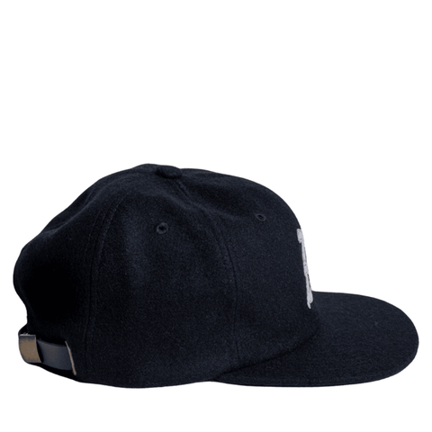 Wool six panel hat - Black