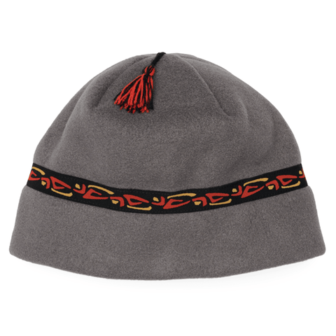 Nordic fleece tassel beanie - Steel grey