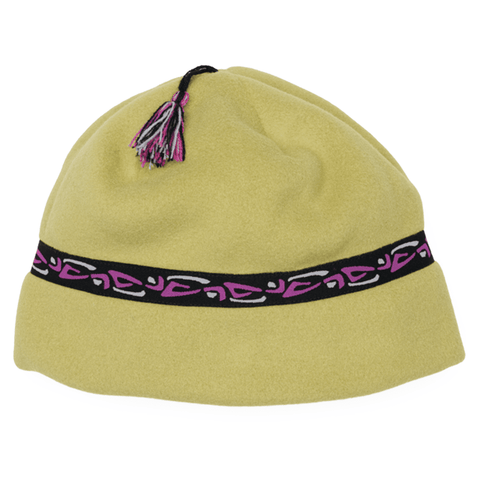 Nordic fleece tassel beanie - Sulphur