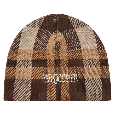 Beanie - Brown plaid