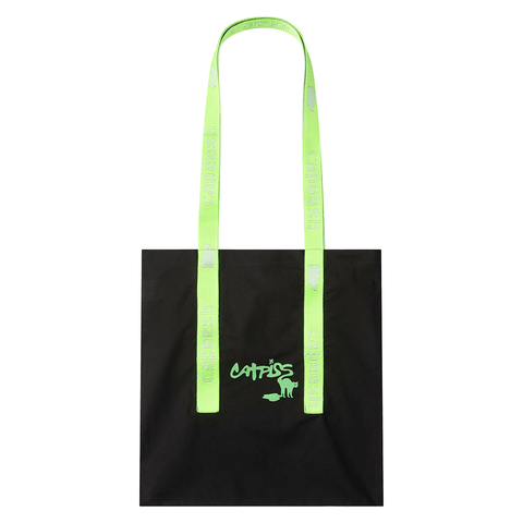 Catpiss tote bag - Black / Green