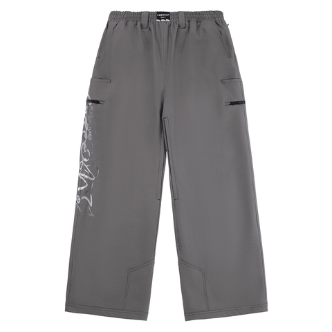 Deconstructed pantaloni pants - Dark grey / Print