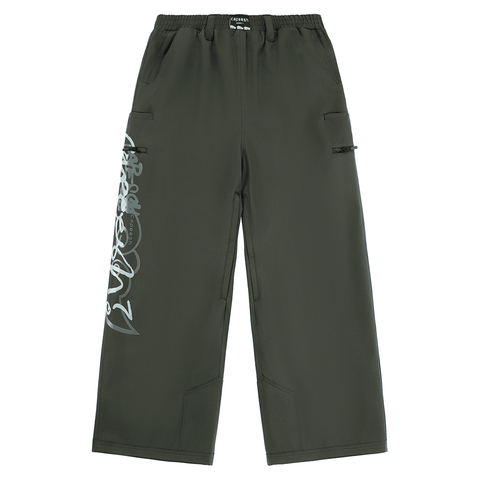 Deconstructed pantaloni pants - Dark olive / Print