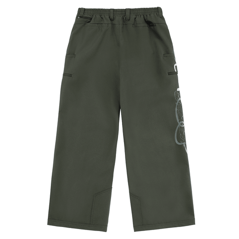 Deconstructed pantaloni pants - Dark olive / Print